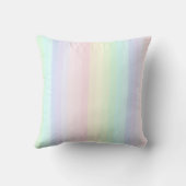 Personalized Pastel Rainbow Stripe クッション (裏面)