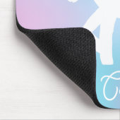 Personalized Pastel Rainbow Unicorn マウスパッド (コーナー)