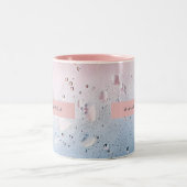 Personalized Pastel Raindrop & Ombre Watercolor ツートーンマグカップ (中央)