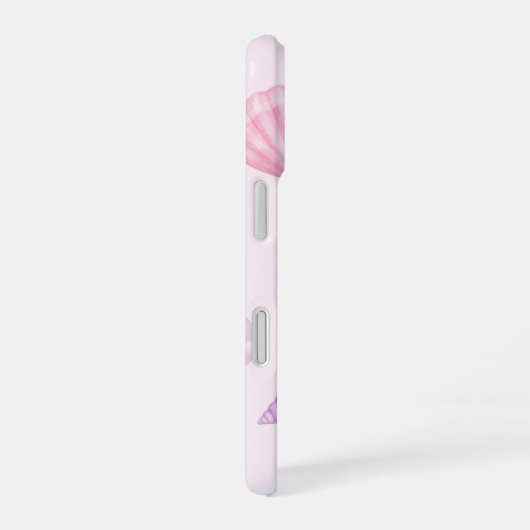 Personalized Pastel Seashell Coastal Custom Name iPhone 16ケース (右側面)