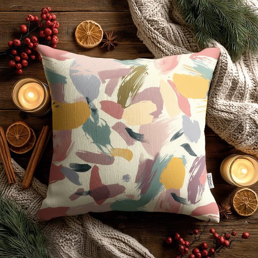 Personalized Pastel Skyline Couple Pillow クッション