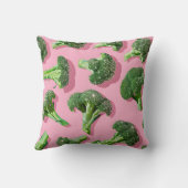 Personalized Pastel Sparkle Green Broccoli  クッション (裏面)