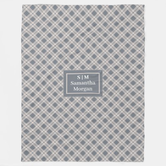 Personalized Pastel Throw Modern Cozy Accent フリースブランケット (正面)