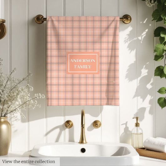Personalized Pastel Towels Chic Family Accent バスタオルセット