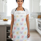 Personalized Pastel Watercolor Bloom  エプロン