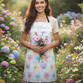 Personalized Pastel Watercolor Bloom  エプロン