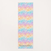 Personalized Pastel Watercolor Waves ヨガマット (正面)