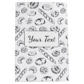 Personalized Pastry Illustration Packaging ミディアムペーパーバッグ (正面)