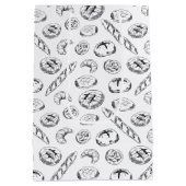 Personalized Pastry Illustration Packaging ミディアムペーパーバッグ (裏面)