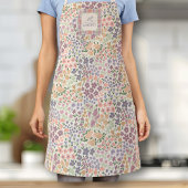 Personalized Patchwork Floral & Plaid Apron エプロン