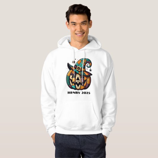 Personalized Patchwork Pumpk Halloween  パーカ (正面フル)