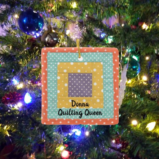 Personalized Patchwork Quilting Sewing セラミックオーナメント