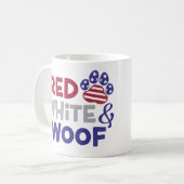 Personalized Patriotic 4th of July  Chihuahua コーヒーマグカップ (正面左)