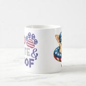 Personalized Patriotic 4th of July  Chihuahua コーヒーマグカップ (中央)