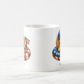 Personalized Patriotic 4th of July Cocker Spaniel コーヒーマグカップ (中央)