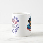 Personalized Patriotic 4th of July Dachshund Mug コーヒーマグカップ (中央)