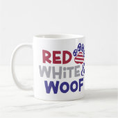 Personalized Patriotic 4th of July Dachshund Mug コーヒーマグカップ (左)