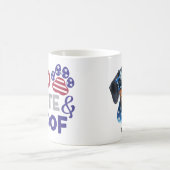 Personalized Patriotic 4th of July Dachshund Mug コーヒーマグカップ (中央)
