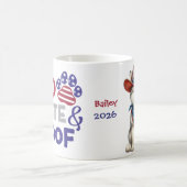 Personalized Patriotic 4th of July Siberian Husky コーヒーマグカップ (中央)