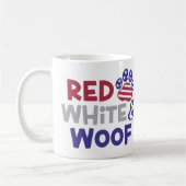 Personalized Patriotic 4th of July Siberian Husky コーヒーマグカップ (左)