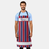 Personalized Patriotic Apron エプロン (着用した状態)
