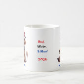 Personalized Patriotic Baby Highland Cow Coffee コーヒーマグカップ (中央)