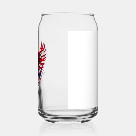 Personalized Patriotic Colors America Bold Eagle ガラス缶 (左)