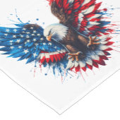 Personalized Patriotic Colors America Bold Eagle ショートテーブルランナー (コーナー)