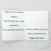 Personalized Patriotic Family Christmas カード (内部)