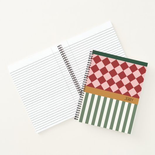 Personalized Pattern Notebook with Name ノートブック (内部)