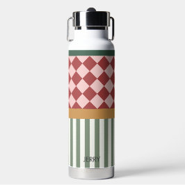 Personalized Pattern Water Bottle with Name ウォーターボトル