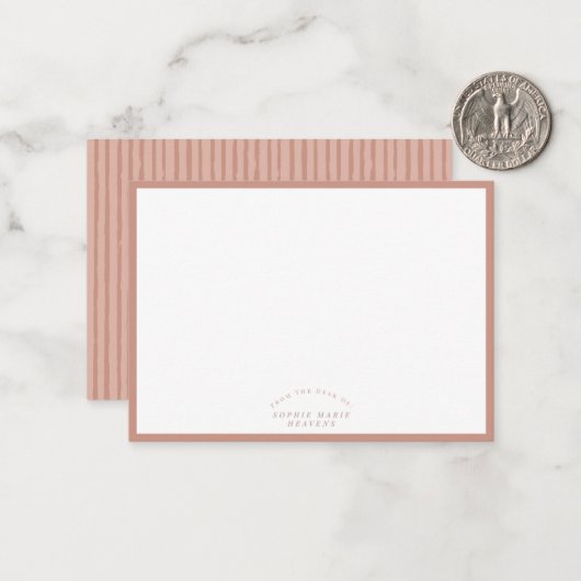 Personalized Patterned Note Card Set | Custom Name ノートカード (正面/裏面インサイチュ)
