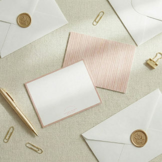 Personalized Patterned Note Card Set | Custom Name ノートカード