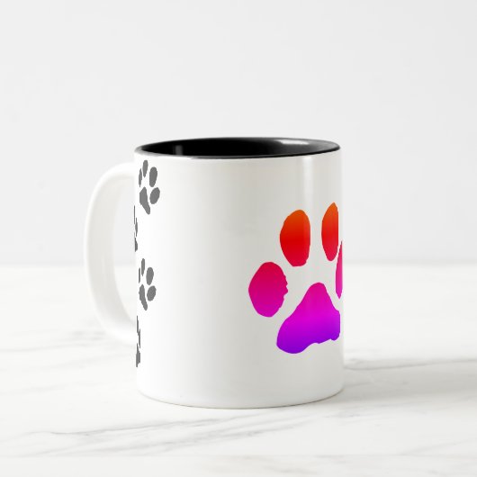 personalized paw mug ツートーンマグカップ (正面左)