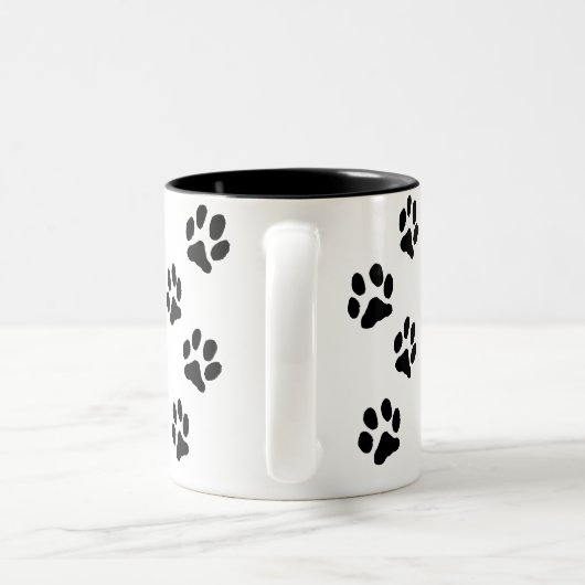 personalized paw mug ツートーンマグカップ (ハンドル)