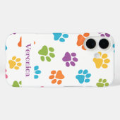 Personalized Paw Print iPhone Case – Custom Name  Case-Mate iPhoneケース (裏面 (横))