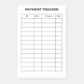 Personalized Payment Tracker  ポストイット (正面)