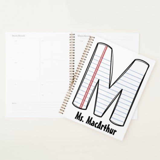 Personalized PE Teacher Planner with Initial プランナー手帳 (ディスプレー)