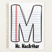 Personalized PE Teacher Planner with Initial プランナー手帳 (正面)