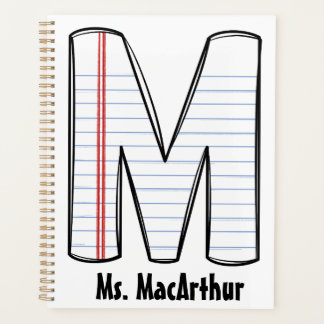 Personalized PE Teacher Planner with Initial プランナー手帳