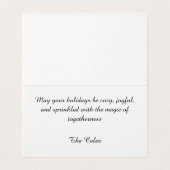 Personalized Peaceful Pines Folded Christmas Card (内部フラット)