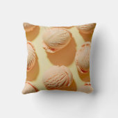 Personalized Peach Ice Cream Scoop  クッション (裏面)