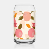 Personalized Peach Pattern Cute Retro Summer ガラス缶 (右)