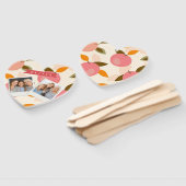 Personalized Peach Pattern Cute Retro Summer ハンドファン (組立なし)