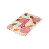 Personalized Peach Pattern Cute Retro Summer バスマット (アングル)
