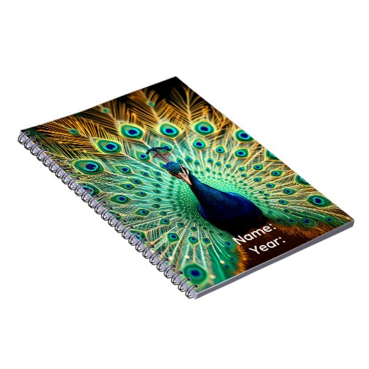 Personalized Peacock Frequencies Planner  ノートブック (右側)