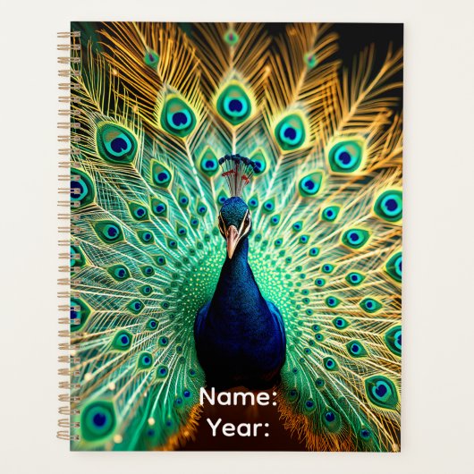 Personalized Peacock Frequencies Planner プランナー手帳 (正面)