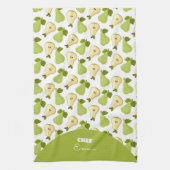Personalized Pears pattern キッチンタオル (縦)