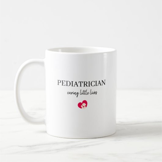 Personalized Pediatrician Caring Little Lives Gift コーヒーマグカップ (左)