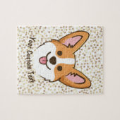 Personalized Pembroke Welsh Corgi Puppy Dog Stars ジグソーパズル (横)